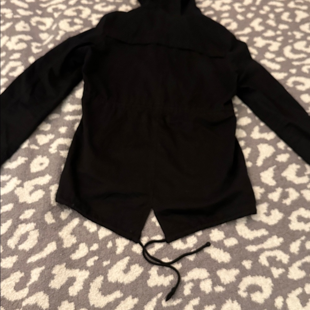 Love Tree Hooded Utility Jacket- Black - Picture 7 of 7